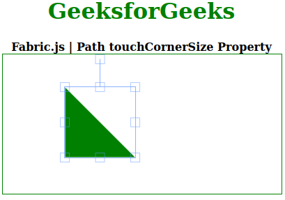 Fabric.js Path touchCornerSize属性