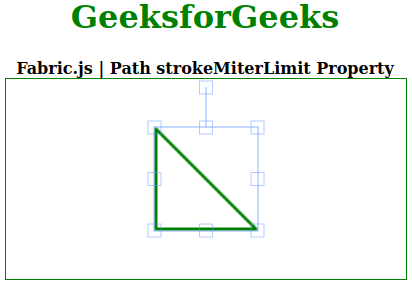 Fabric js Path strokeMiterLimit属性