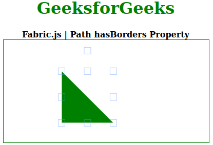 Fabric.js Path hasBorders属性