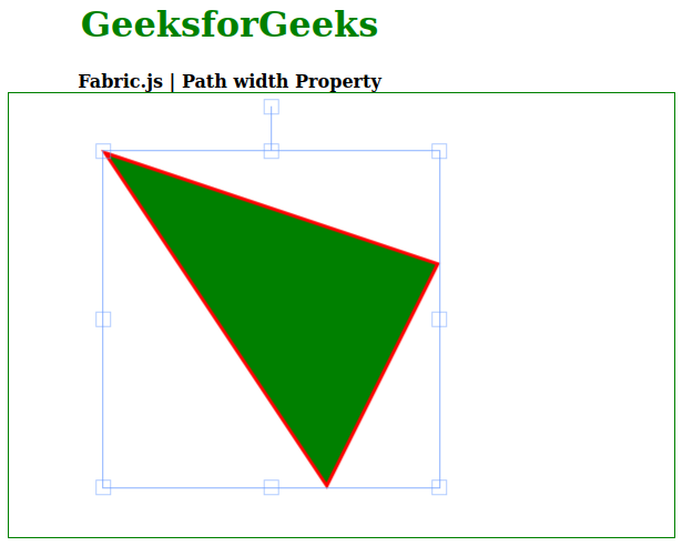 Fabric js Path宽度属性