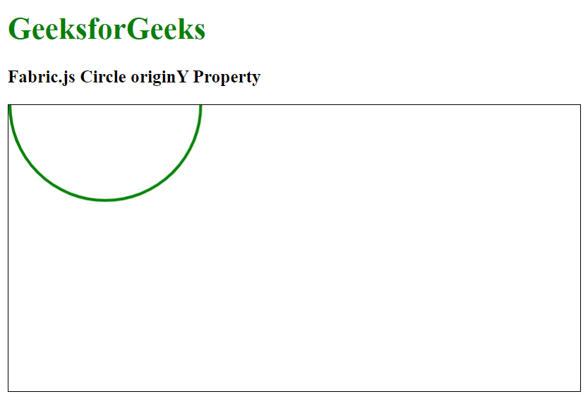 Fabric.js Circle originY 属性