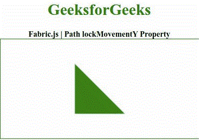 Fabric.js Path lockMovementY属性