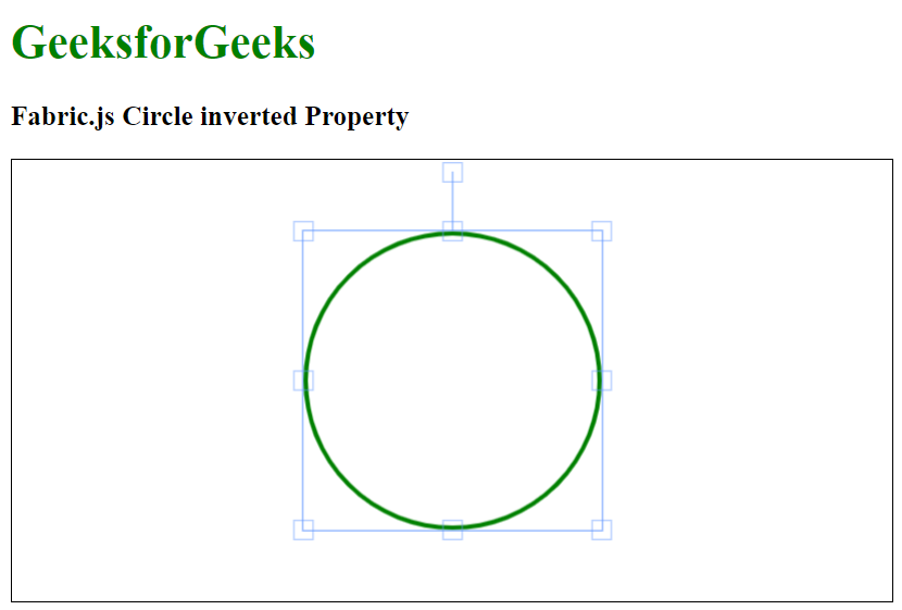 Fabric.js Circle inverted属性