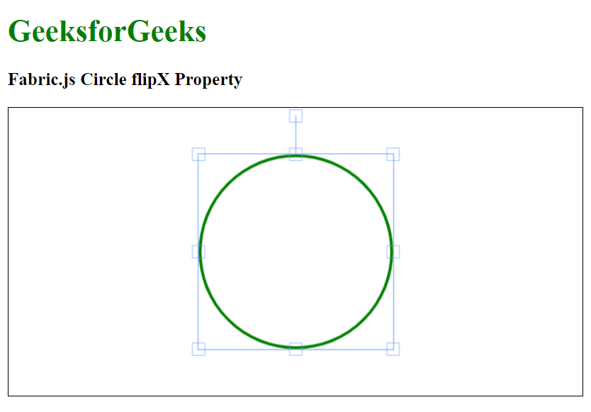 Fabric.js 圆形flipX属性
