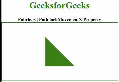 Fabric.js Path lockMovementX 属性