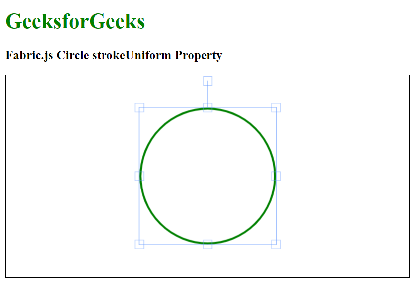 Fabric.js Circle strokeUniform 属性
