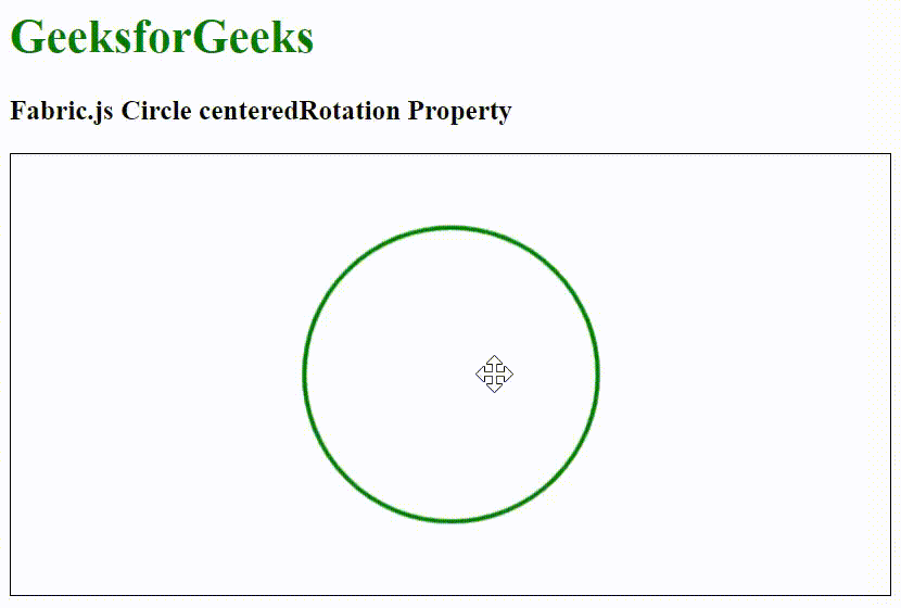 Fabric.js Circle centeredRotation属性