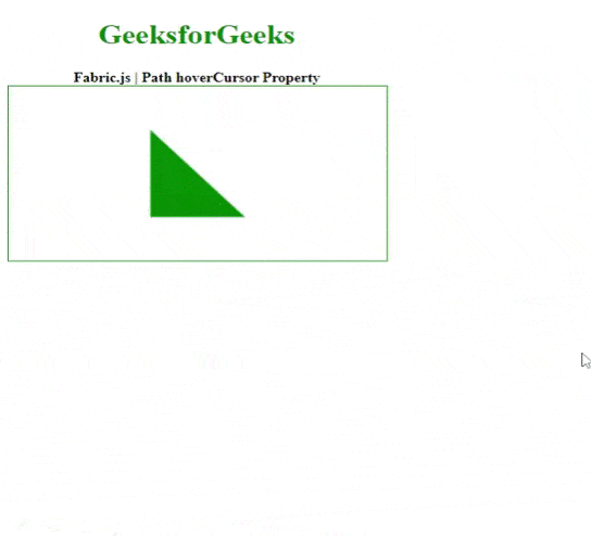 Fabric.js Path hoverCursor属性