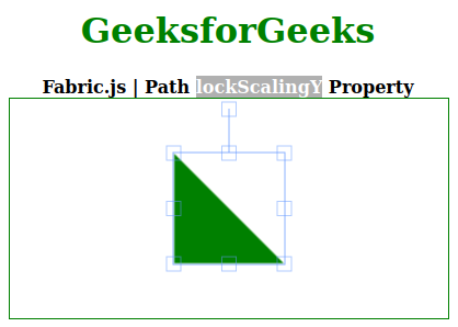 Fabric.js Path锁定lockScalingY属性