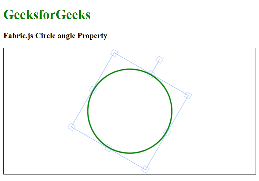Fabric.js Circle angle 属性
