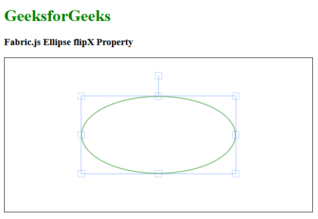 Fabric.js Canvas的椭圆翻转属性