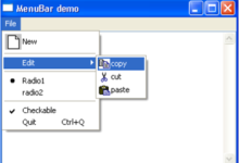 wxPython 菜单项，菜单和菜单栏|极客教程