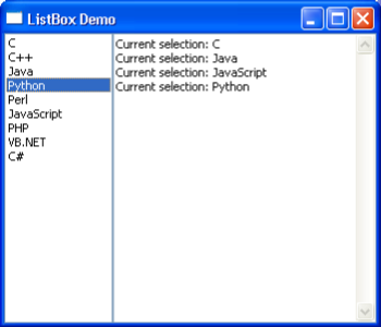 wxPython ListBox & ListCtrl 类