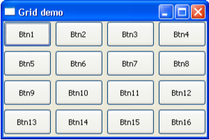 wxPython GridSizer