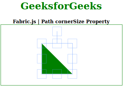 Fabric js Path cornerSize属性