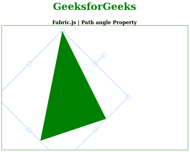 Fabric.js Path角度属性