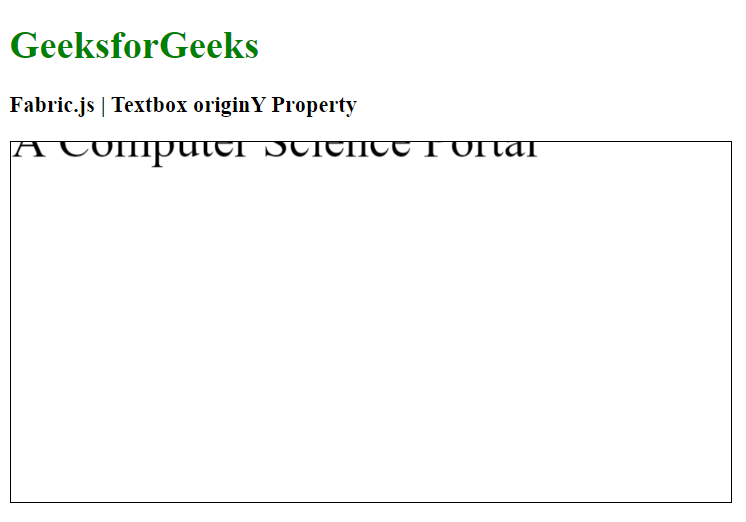 Fabric.js Textbox originY 属性