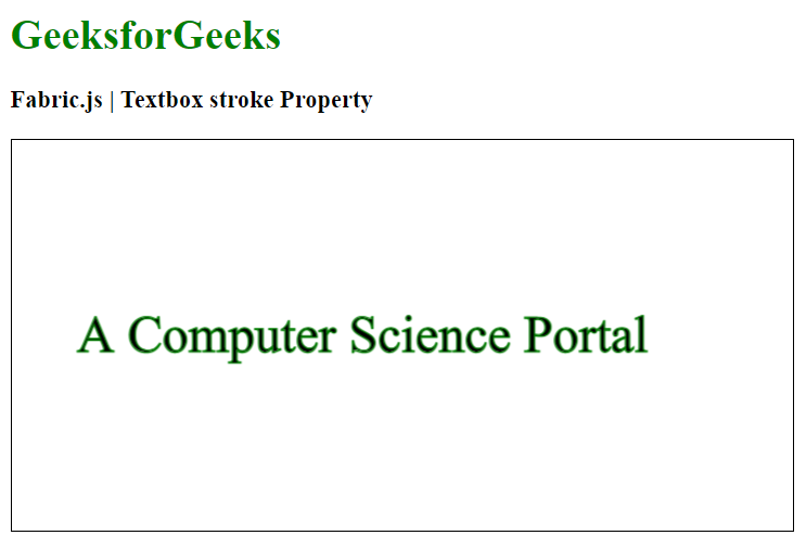 Fabric.js 文本框 stroke 属性