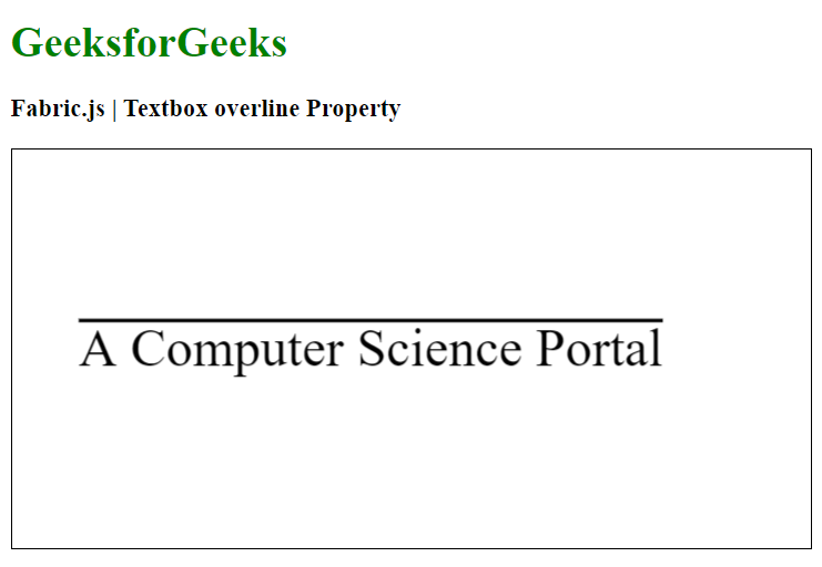 Fabric.js 使用文本框上划线属性