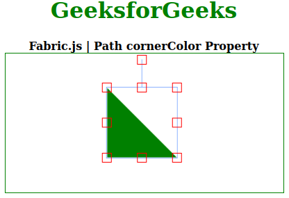 Fabric.js Path cornerColor 属性