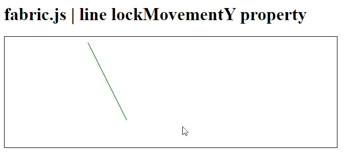 Fabric.js line lockMovementY 属性