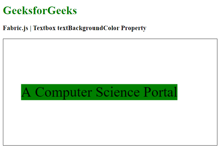 Fabric.js Textbox textBackgroundColor属性