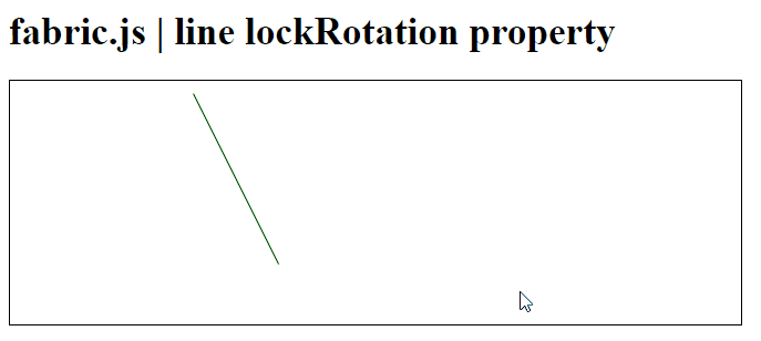 Fabric.js line lockRotation 属性