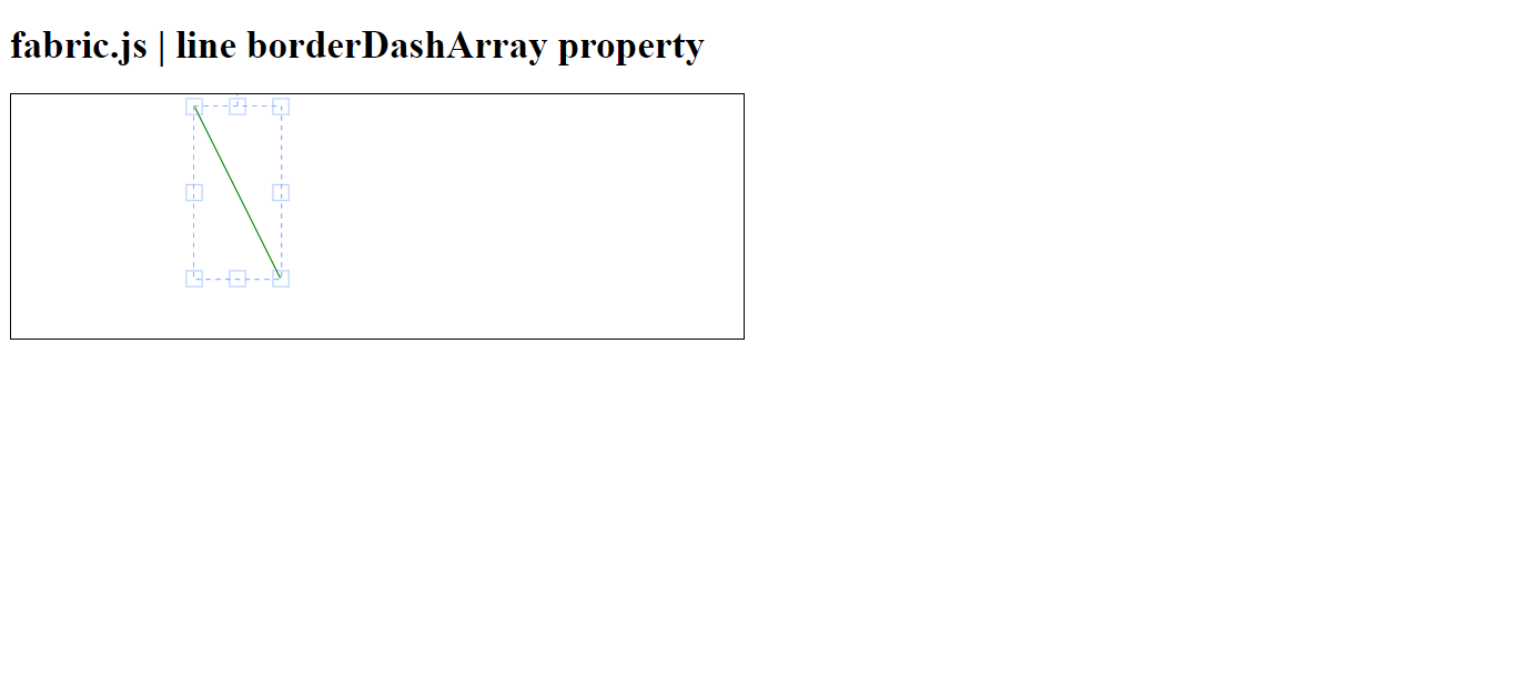 Fabric.js line borderDashArray 属性