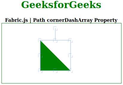 Fabric js Path cornerDashArray属性