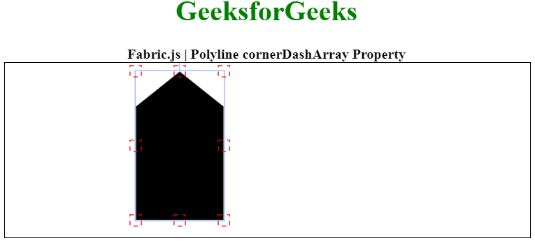 Fabric.js Polyline cornerDashArray属性