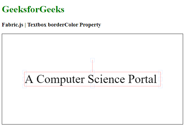 Fabric.js 文本框borderColor属性