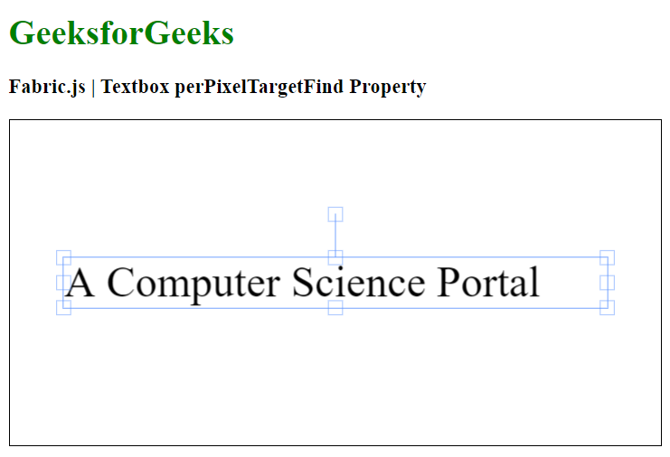 Fabric.js 文本框的perPixelTargetFind属性