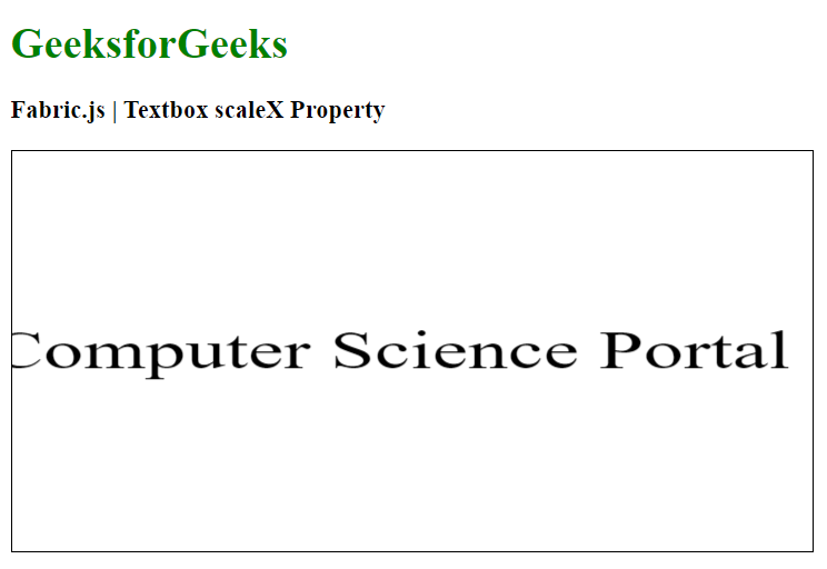 Fabric.js Textbox scaleX 属性