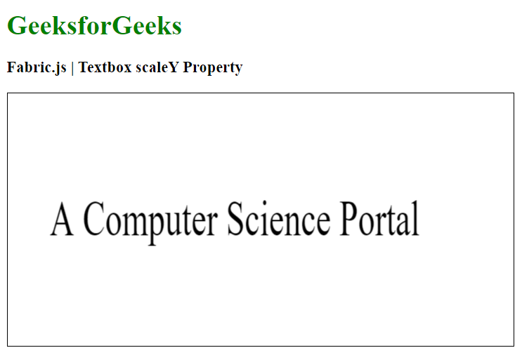 Fabric.js Textbox scaleY 属性
