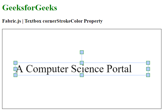 Fabric.js Textbox的cornerStrokeColor属性