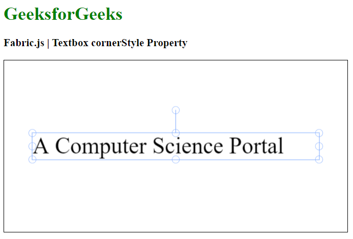 Fabric.js Textbox 的 cornerStyle 属性