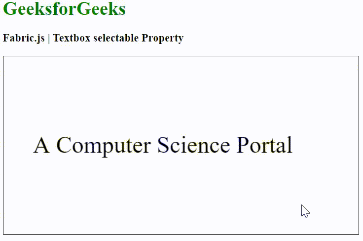 Fabric.js 文本框selectable属性