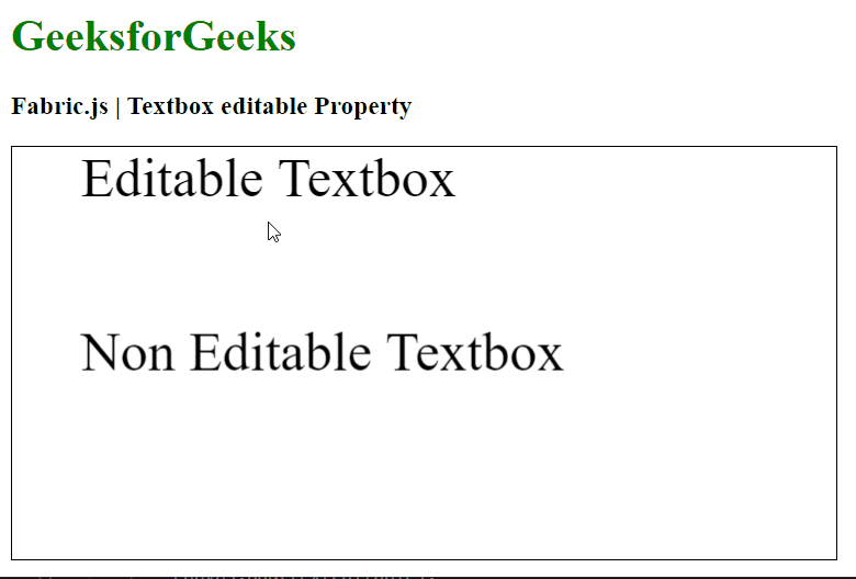 Fabric.js 文本框可编辑属性