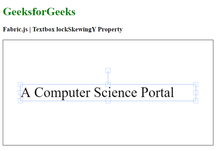 Fabric.js 文本框lockSkewingY属性