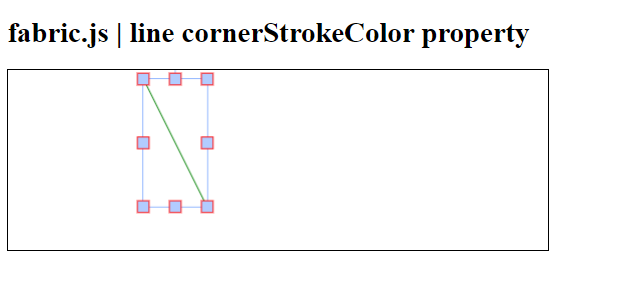 Fabric.js line cornerStrokeColor 属性