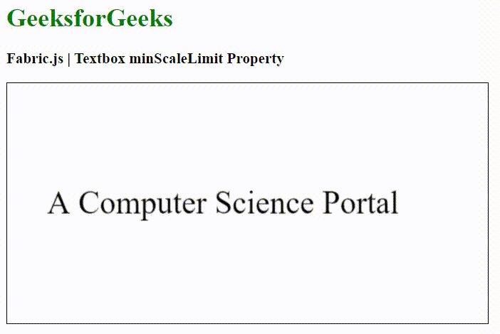 Fabric.js Textbox minScaleLimit属性