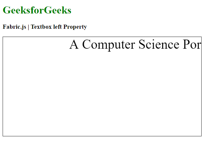 Fabric.js Textbox left 属性