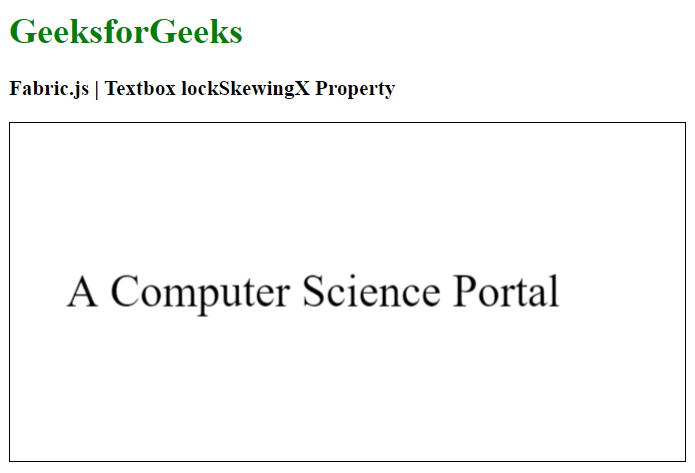 Fabric.js Textbox lockSkewingX 属性