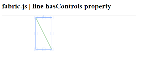 Fabric.js line hasControls属性