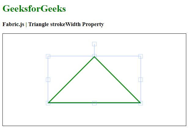 Fabric.js 三角形strokeWidth属性