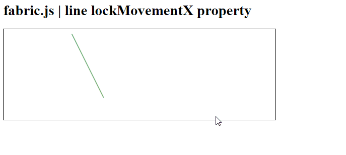 Fabric.js line lockMovementX属性