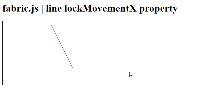 Fabric.js line lockMovementX属性