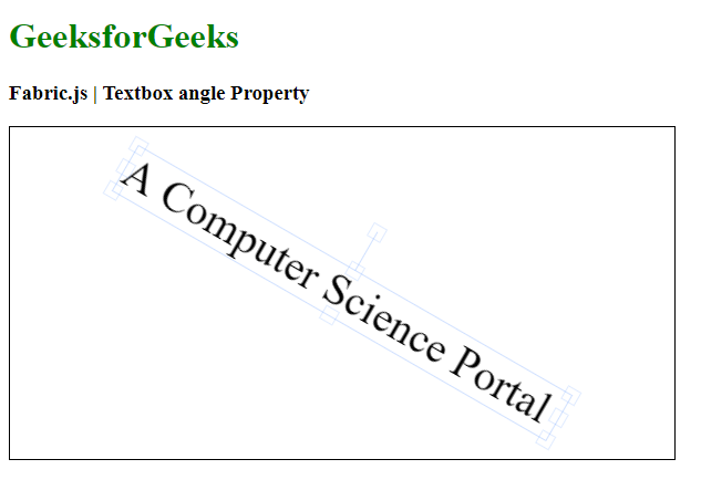 Fabric.js Textbox angle属性