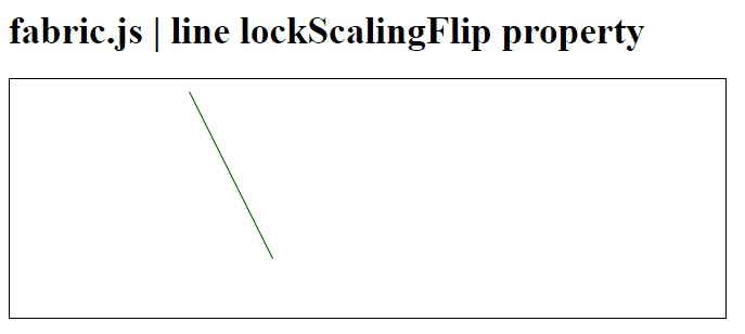 Fabric.js line lockScalingFlip 属性
