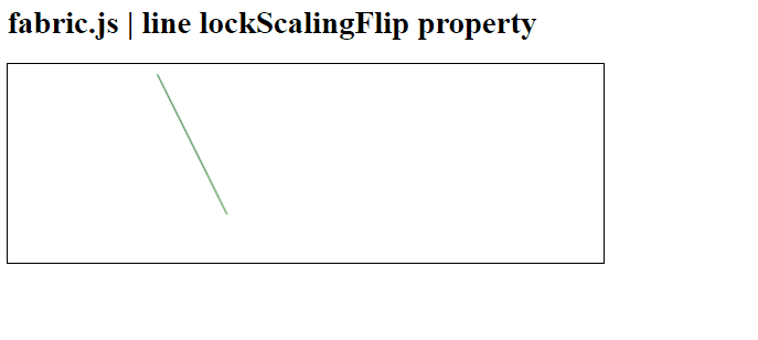 Fabric.js line lockScalingFlip 属性
